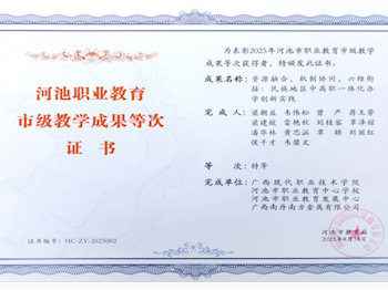 2025年河池市职业教育教学成果特等奖